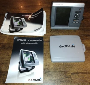 GARMIN GPSMAP 441 CHART PLOTTER FISHFINDER MARINE GPS DISPLAY w Cover - Picture 1 of 14
