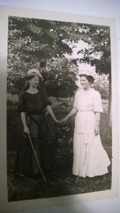 Antique Real Photo Postcard " TWO BEAUTIFUL LADIES ", - Picture 1 of 4