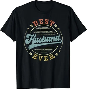 Best Husband Ever Father's Day Husband Gifts Vintage Emblem Gifts Unisex T-Shirt - Picture 1 of 3