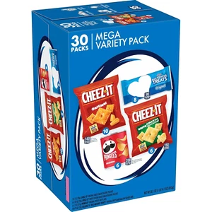 Kellogg's Cheez-It, Pringles & Rice Krispies Treats Snacks Mega 30.1oz, 30 Count - Picture 1 of 5