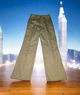 Pantalones cargo KMART mezcla de algodón ALTOS TIRO MARRÓN CARAMELO bolsillos con cremallera para mujer talla 15 Foto 1 de 4