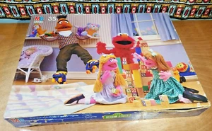 Giant Sesame Street Muppets Elmo Ernie Playroom 35 Piece Floor Puzzle 1985 17x22 - Picture 1 of 6
