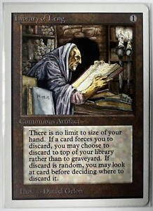 Library of Leng [Unlimited] MTG 2ED *Vintage 90s Magic* ~Unplayed NM See Pics~