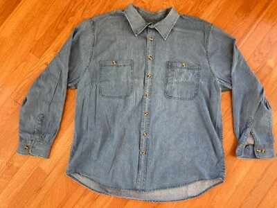 Scandia Woods Men's Denim Shirt XL Regular Button Up Long Sleeve Blue Casual - Image 1 of 4