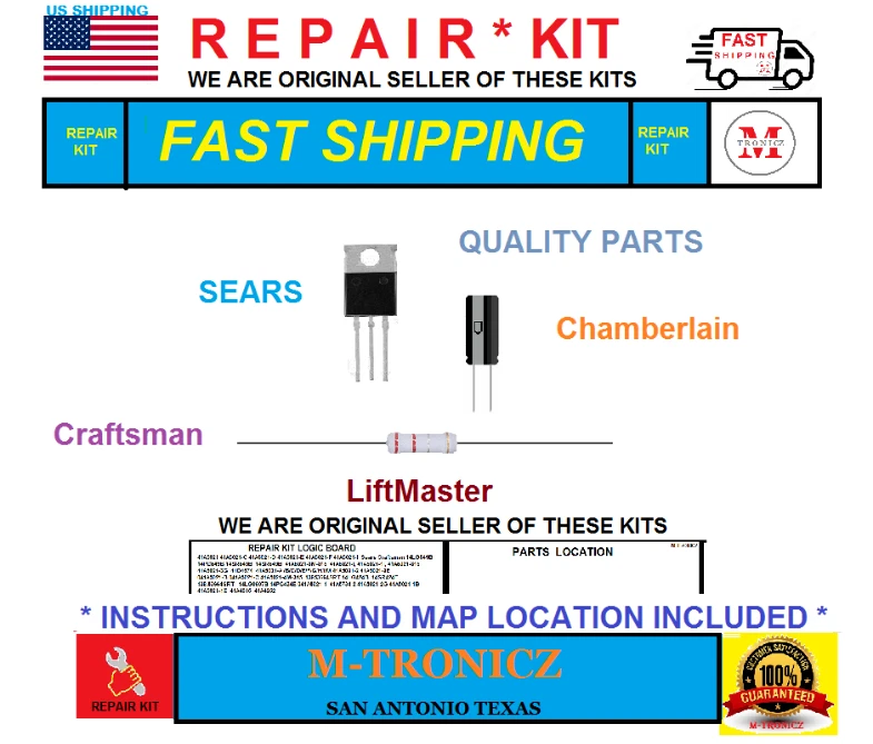 REPAIR KIT FOR  LOGIC BOARD LiftMaster Chamberlain  41A5021-A /B/C/D/E/F/G/H/I/M - Image 1 of 1