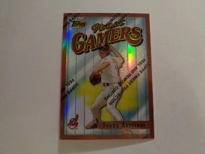 1996 Topps Finest Gamers Refractor Protector Denny Martinez Card # 131 Cleveland - Image 1 of 2