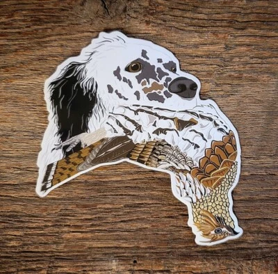 MOUNTAIN CREEK ANGLERS ENGLISH SETTER stickers decals bird dog labs waterfowl upland ducks pointers