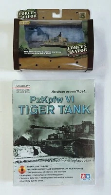 FORCES OF VALOR 1:72 GERMAN TIGER 1 TANK D-Day Normandy 1944 + Tamiya CD-ROM WW2 - Image 1 of 4