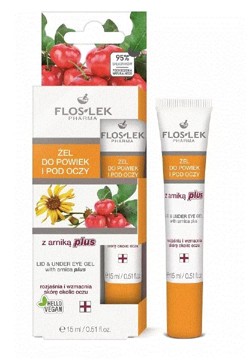 FLOSLEK PHARMA ARNICA GEL UNDER EYE AND EYELID DARK CIRCLES & PUFFINESS 15ml - Image 1 of 1