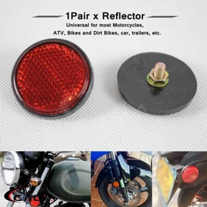 6mm Reflective Safety Warning Reflector Universal For Motorcycles ATV Dirt Bikes - Picture 1 of 8