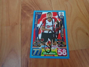 Tarjeta coleccionable de fútbol americano firmada a mano Oriol Romeu Southampton partido Attax 2017 - Imagen 1 de 1