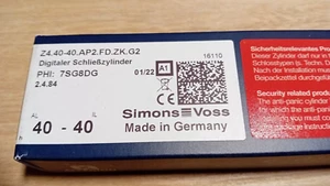 Simons Voss Schließzylinder 40-40.AP2.FD.ZK.G2 - Bild 1 von 1