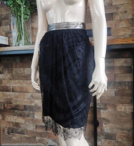 Dolce&Gabban Original Vintage Lace Skirt with Lambskin Belt Silk Lining 42IT - Picture 1 of 21