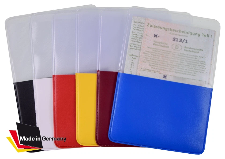 KFZ Schein Schutzhülle NEU Made in GER Fahrzeugschein Mappe Tasche Kartenetui - Bild 1 von 1