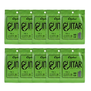 10 Pcs Orphee TX-1 Single String for Acoustic Folk Guitar 1st E-String .010 C4G7 - Picture 1 of 11