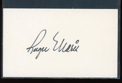 Roger Maris Autographed 3x5 Index Card JSA LOA Auto Signed Full Letter - Image 1 of 3