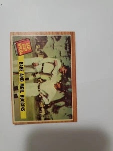 1962 TOPPS BABE RUTH & MGR, HUGGINS # 137 GREEN TINT NEAR MINT - Picture 1 of 10