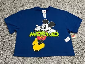NEW Disney Shirt Womens Large Blue Green Yellow Mickey Mouse & Co Parks Ladies - Picture 1 of 9