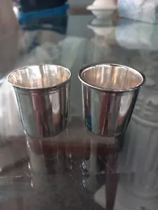 Theodor Tonnelier French Sterling Silver Shot Glasses Liqueur Liquor Cups - Picture 1 of 4