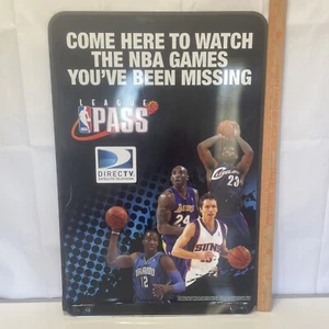NBA Advertising Metal Bar Sign DirecTV Kobe Bryant Lebron James Steve Nash 30x20 - Picture 1 of 18