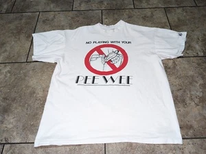 PeeWee Herman Vintage 1991 Single Stitch Don't Play With Your Peewee Men's XL  - Picture 1 of 11