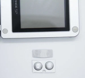 Game Boy Advance GBA SP Replacement Screw Covers/Caps Set (Silver) UK Dispatch - Picture 1 of 1
