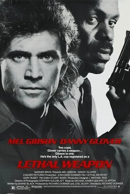 1987 Lethal Weapon Movie Poster 11X17 Mel Gibson Danny Glover Gary Busey 🚨🍿