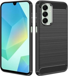 Pour SAMSUNG GALAXY A16 5G COQUE FIBRE DE CARBONE SILICONE ETUI HOUSSE ANTICHOC - Photo 1 sur 18