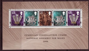 GREAT BRITAIN 2006 NATIONAL ASSEMBLY FOR WALES MINIATURE SHEET FINE USED - Picture 1 of 1