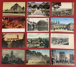 Checoslovaquia, Lote de 12 Diff. Primeras postales circa 1916-1930, usadas y sin usar - Imagen 1 de 2