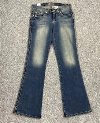 Pantalones de mezclilla para mujer Cruel Marla Irregular Bootcut azul talla 5 largos 31x34 Foto 1 de 4