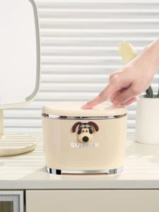 Mini Desktop Trash Can with Press Top Lid Small Desk Countertop Mini Garbage ... - Picture 1 of 7