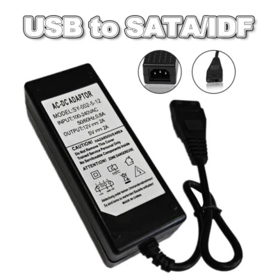 12V-5V AC USB zu IDE/SATA-Adapter Netzteil für Hard Disk Drive HDD CD-ROM TD - Bild 1 von 4