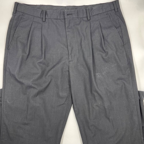 VANS Pantaloni abiti da uomo neri Van Heu taglia 40 a scacchi pieghe rilassati dritti