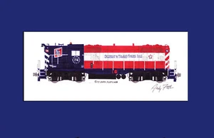 Detroit & Toledo Shore Line Bic GP7 76 11"x17" Matted Print Andy Fletcher signed - Picture 1 of 1