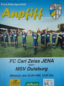 Programm DFB Pokal 1998/99 FC Carl Zeiss Jena - MSV Duisburg - Picture 1 of 1