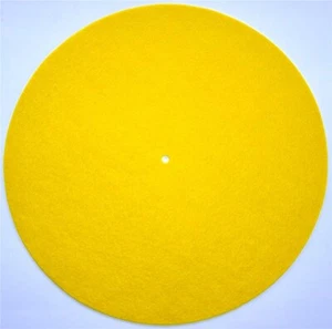 Pro-Ject Slipmat Plattentellerauflage Filzmatte 295 mm Gelb Yellow - Picture 1 of 2