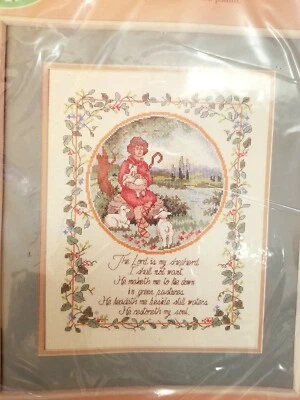 Kit de punta de aguja Dimensions From the Heart PSALM 23 53551 Laura Matthews 1990 Foto 1 de 4