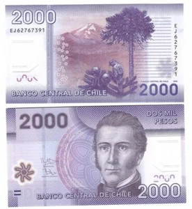Chile - 2000 Pesos 2016 UNC P. 162f Lemberg-Zp - Picture 1 of 1