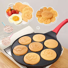 Frying Pan 7 Animal Molds Egg Pancake Cooking Non Stick Frypan Pot Kitchen SL☸