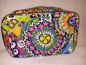 Bolso organizador de cosméticos de viaje acolchado Vera Bradley RIO floral - Imagen 1 de 8