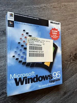 Microsoft Windows 95 Upgrade PC CD-ROM Edition RARE FACTORY SEALED NEW - Image 1 of 4