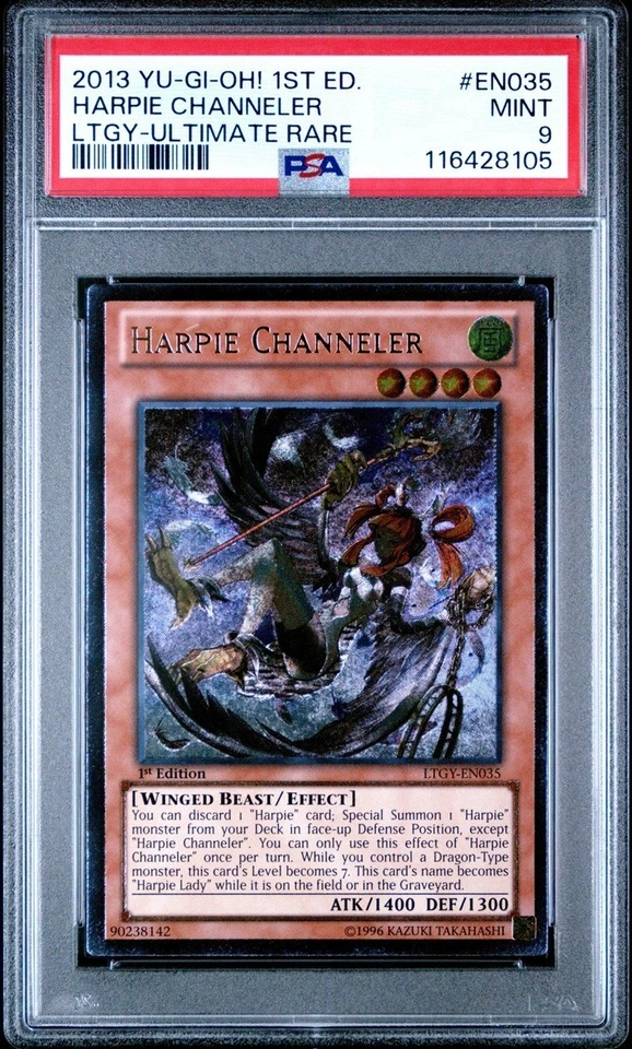 Yu-Gi-Oh! Harpie Channeler LTGY-EN035 Ultimate Rare 1st Edition PSA 9 - Image 1 of 1