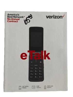 eTalk KAZ-F019PP  FLIP-PHONE  VERIZON  PREPAID **BRAND NEW IN BOX** - Image 1 of 4