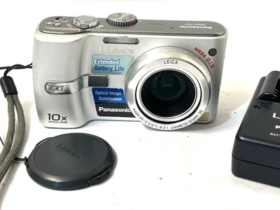 Panasonic LEICA LENS LUMIX DMC-TZ1 5.0MP Digital Camera TESTED W Charger - Image 1 of 4