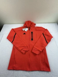 Adidas Orange Arctic Zip Up Hoodie Fleece MZNE Aeroready Sz New (Sample) $120 - Picture 1 of 7
