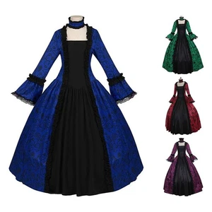 Mittelalter Kleid Spitze langes Kleid Kostüm Langarm mehrere Größen verfügba - Picture 1 of 16