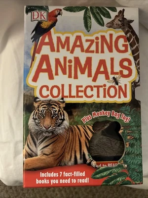 DK Amazing Animals 7 Book Collection Plus Monkey Bag Tag - Learn To Read - New - Image 1 of 4