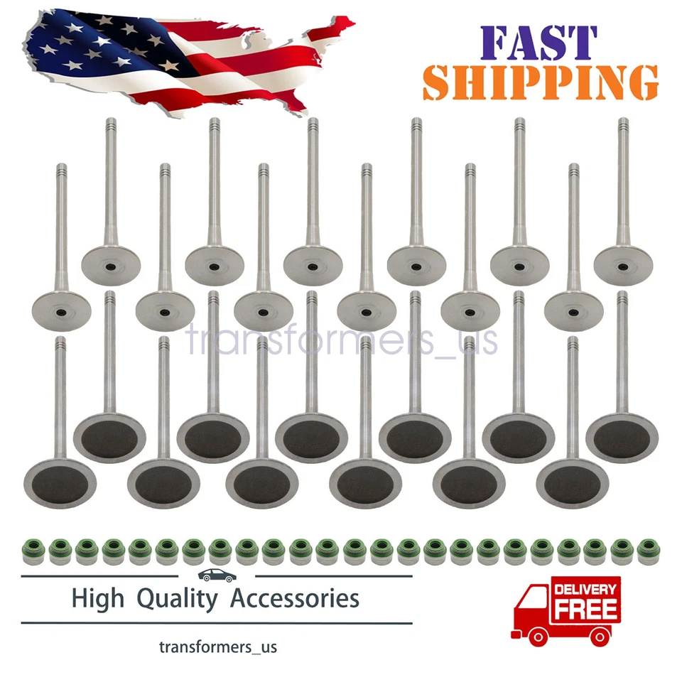 24x Intake & Exhaust Valves Set For 2005-2018 VW Audi A4 S4 S5 A6 A7 A8 Q5 Q7 - Изображение 1 из 4