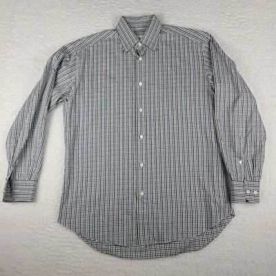 Brioni Dress Shirt Mens Medium Multi Color Plaid Check 100% Cotton Button Up - Image 1 of 4